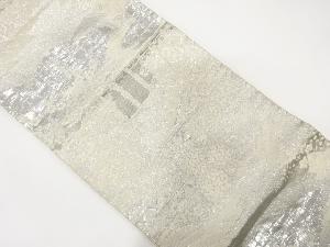 几帳に屋敷風景模様織り出し　袋帯